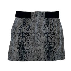 Guess Snake Print Black and Grey Bodycon‎ Mini Skirt